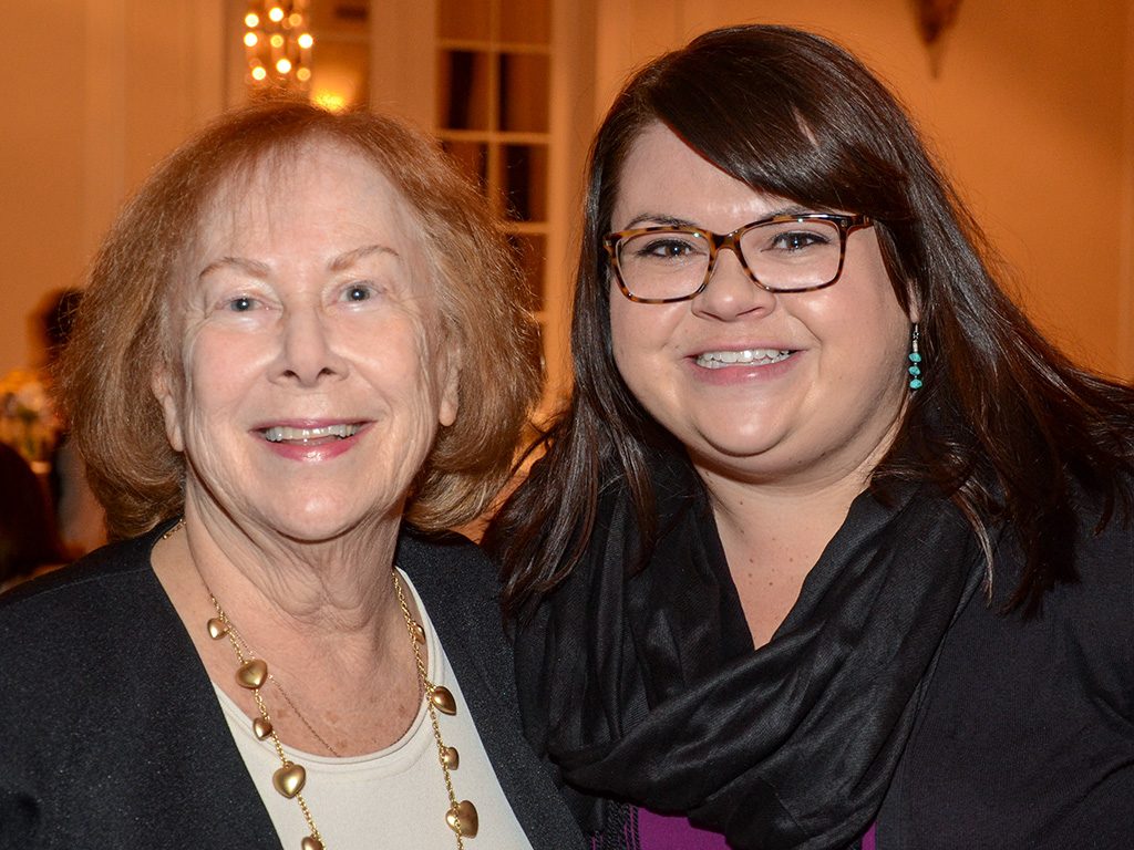 Penny Aldrich and Jami Powell (anthropology), recipient of the 2014 Penny and Howard Aldrich Summer Research Fellowship.